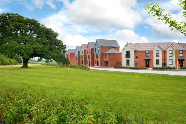 A street view of the Fairway and Cannington style homes at New Lubbesthorpe
