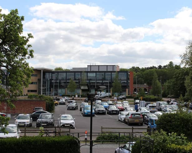 The Melton Borough Council car park on Burton Street, which was often full during the free parking period
