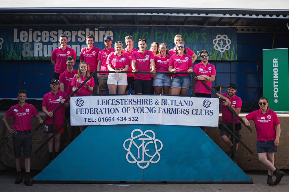 Members of Leicestershire's young farmers