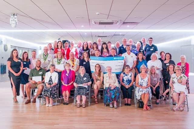 Successful applicants with their cheques at the presentation evening for last year's Ragdale Hall Community ChestPHOTO ADAM SHAW