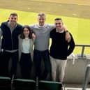 Pictured at a Cat & Wickets Pub Company board meeting at The Oval cricket ground in London, from left, Stuart Broad (NED), Edward Walsh (NED), Harry Gurney (managing director), Avril Gurney (product director), Lee Cash (NED) and Jack Whitehead (operations director)