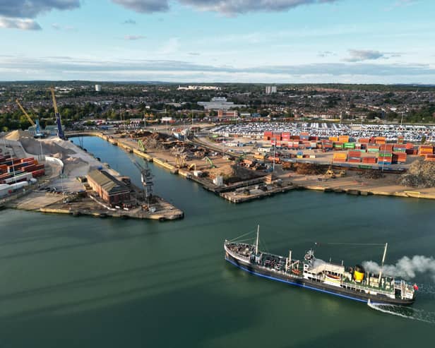 Steamship Shieldhall, coming home to her Southampton berth. Picture: Jamie Shadbolt
