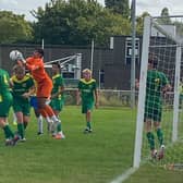 Corner action from Oadby v Holwell.