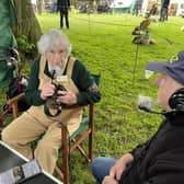 100-year-old former Land Army girl, Annie Duplock, is interviewed on 103 The Eye at the 40s Weekend Melton Mowbray