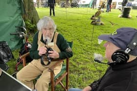 100-year-old former Land Army girl, Annie Duplock, is interviewed on 103 The Eye at the 40s Weekend Melton Mowbray