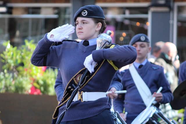 The RAFAC band led the parade this year
