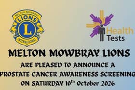 Melton Mowbray Lions have organised a prostate screening event