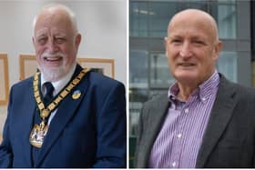 Dr Kevin Feltham (left), who has been re-elected as chairman of Leicestershire County Council and Joe Orson, who is the new vice-chairman