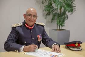 Lord-Lieutenant of Leicestershire Mike Kapur, the King's representative in Leicestershire