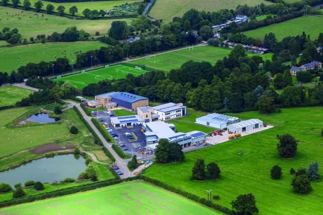An aerial image of Brooksby College
