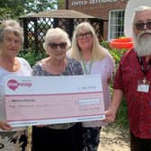 From left, Maddie Smith (trustee Melton Mencap), Pam Posnett (chair The Melton Learning Hub), Sarah Cox (business manager The Melton Learning Hub) and Nigel Bishop (group leader and support worker at Melton Mencap)