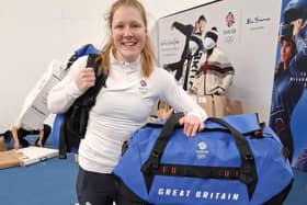 Amelia Coltman at the GB Winter Olympics kitting-out day.