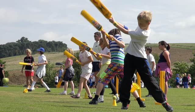 Youngsters enjoying a Belvoir Bees kwik cricket session