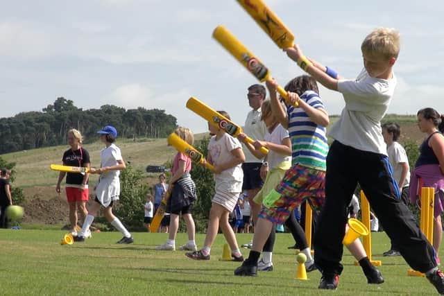 Youngsters enjoying a Belvoir Bees kwik cricket session