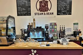 The Steam & Bean coffee shop at Melton Mowbray Railway Station