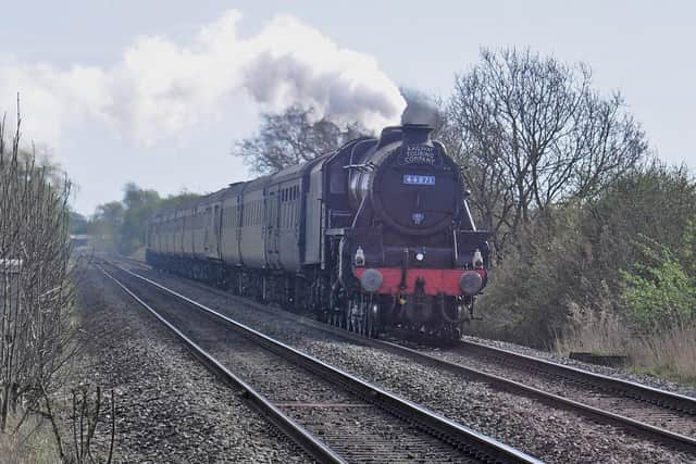 Stanier Class 5MT No 44871 passes Wyfordby with a Norwich to Worcester special train on SaturdayPHOTO Paul Davies