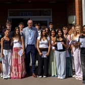 A-level students celebrate their results at Ratcliffe College