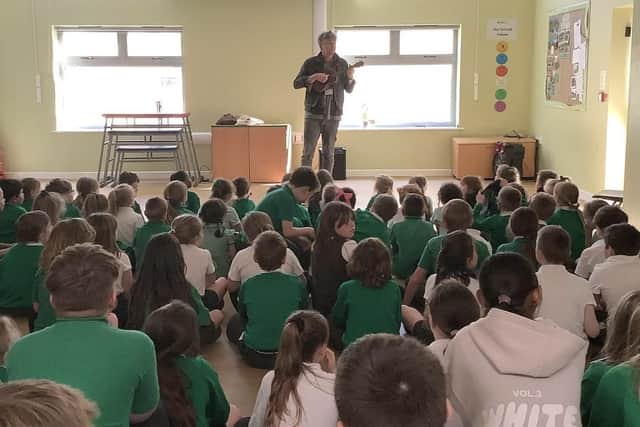 The MADMAC session at Frisby Primary School, to complete the debt service's tour of Melton borough schools