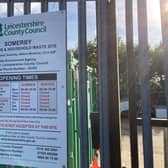 Somerby household waste and recycling site, which is under threat of closure