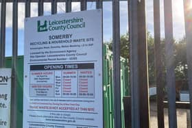 Somerby household waste and recycling site, which is under threat of closure