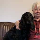 Dawn Swepstone with her hearing dog Digby