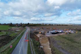 Works for the North East Melton Mowbray Distributor Road on the A606 south of Melton where the road is due to be closed for three weeks
IMAGE GEORGE ICKE