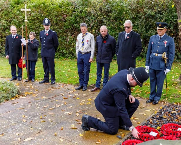Laying the wreaths