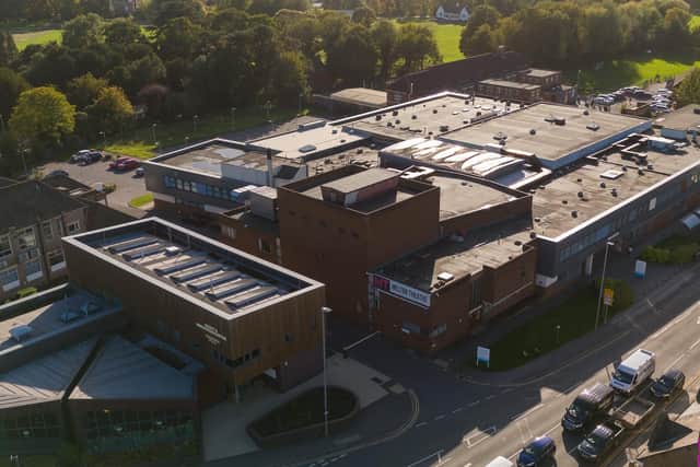The Melton Mowbray college campus and theatre site DRONE IMAGE: Dan at Steely Drone