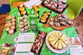 The delicious cakes served up to attendees at the Macmillan coffee morning at The Odd Clock Cafe in Melton Mowbray