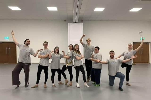 Members of Trevonne Stage School prepare for their Christmas panto back in 2022