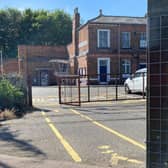 The reopened gate allowing passengers to use the footpath from Melton railway station leading around the back of the borough council offices