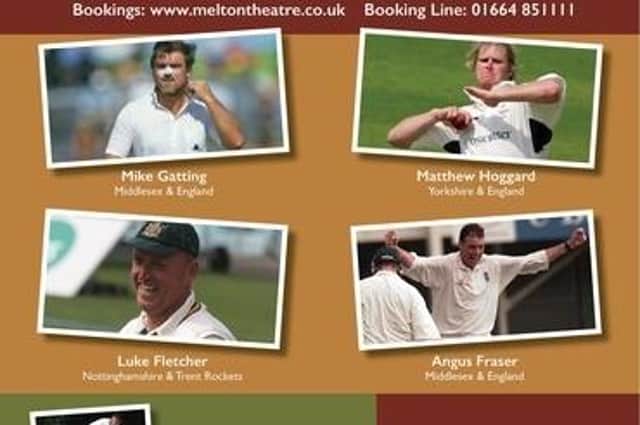 Tickets are on sale for an evening of cricket legends at Melton Theatre next week