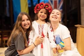 Families celebrate Ukraine Independence Day at St Mary's Church, Melton, in August last year