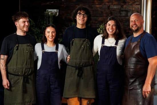 Richard and Grace Stevens (right) with their team at Restaurant Jericho at Plungar IMAGE @restaurantjericho (Instagram)