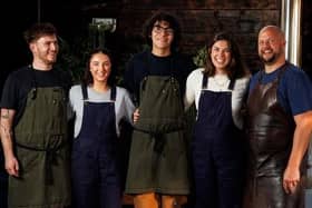 Richard and Grace Stevens (right) with their team at Restaurant Jericho at Plungar IMAGE @restaurantjericho (Instagram)