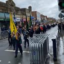 Last year's St George's Day parade passes along Sherrard Street in Melton Mowbray
