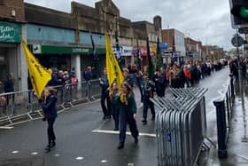 Last year's St George's Day parade passes along Sherrard Street in Melton Mowbray