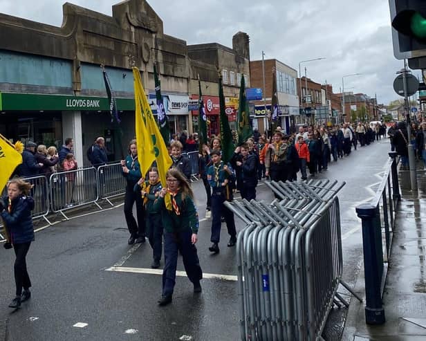 Last year's St George's Day parade passes along Sherrard Street in Melton Mowbray