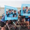 Alice Greaves (right) with some of the cyclists who helped raise £96K for charity last year