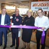 The official launch of Alembic, a new restaurant experience in EMA’s departure lounge, took place to help mark the special occasion. Cutting the ribbon are (l-r) Customer Services & Planning Director Mike Grimes, HMHost’s Head of Business Development and Brand Relationships, F&B, Heidi Barlow, EMA’s Managing Director Steve Griffiths, Lord Lieutenant of Leicestershire Michael Kapur, Deputy Lord Lieutenant of Leicestershire (and former EMA MD) Penny Coates and EMA’s Commercial Director Chris Lane