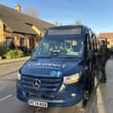 The new RZ1 service completes its first journey from Melton to Oakham on Monday