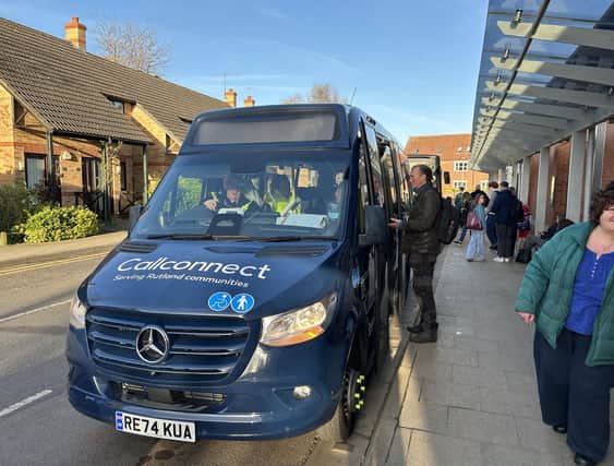 The new RZ1 service completes its first journey from Melton to Oakham on Monday