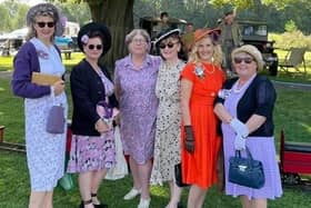 Women in the period clothes at the 2021 '40s Weekend Melton Mowbray