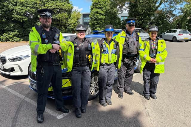 Police officers in Melton Mowbray's Wilton Road car park conducting a FATAL4 operation and launching a summer drink-drive campaign PHOTO Leicestershire Police