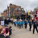 Last year's St George's Day parade passes through Market Place