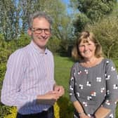 Dove Cottage Hospice founder Chris Gatfield with LOROS CEO Rob Parkinson