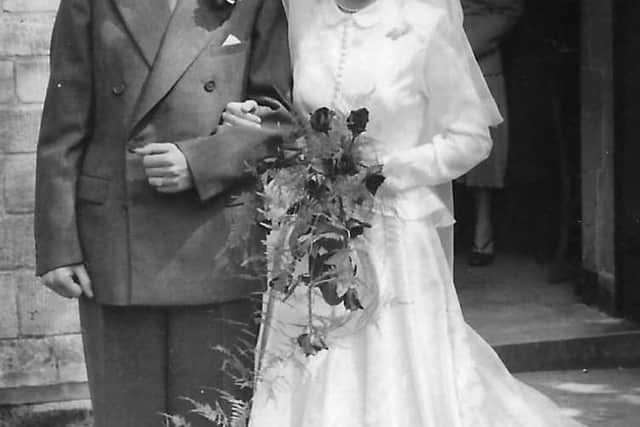 Ken and Iris Adlard on their wedding day in 1953