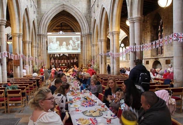 A Platinum Jubilee party at Melton's St Mary's Church
PHOTO PHIL BALDING