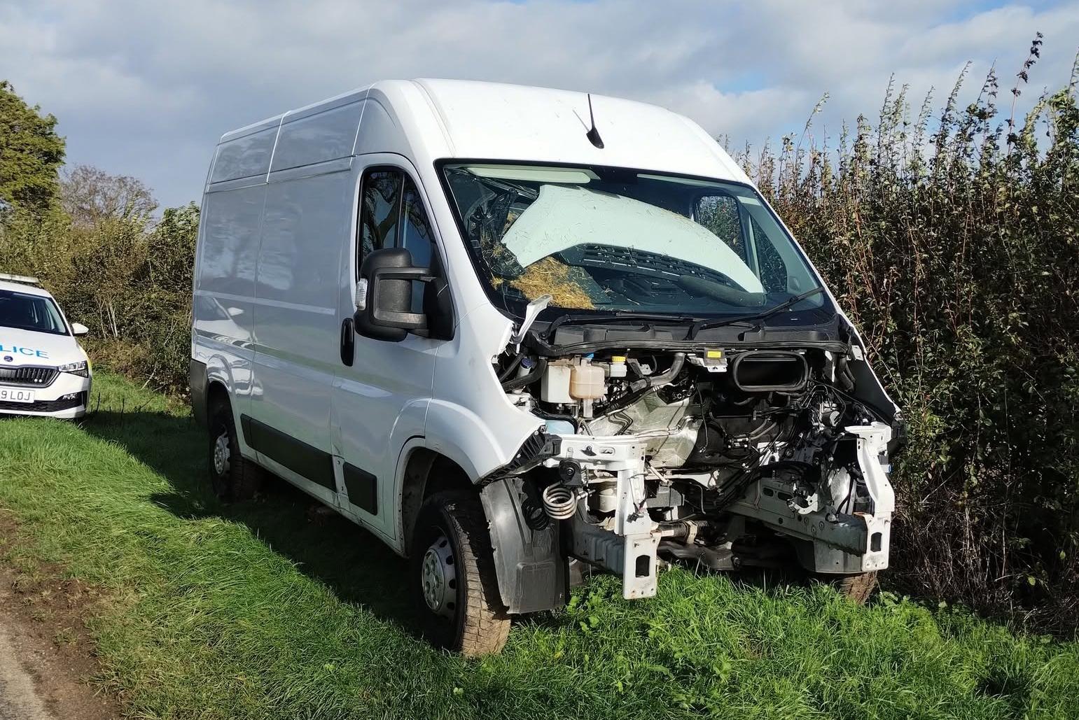 Stolen van abandoned in remote Melton country lane has now been ...
