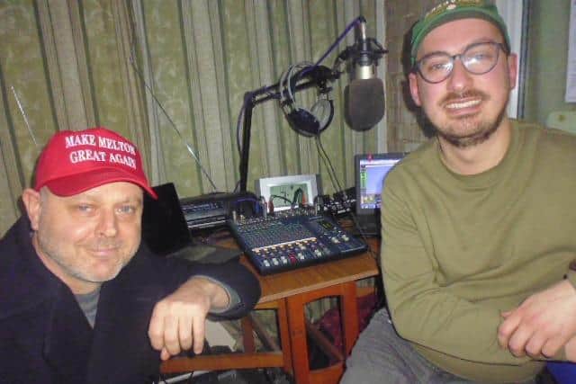 Country music presenter Ben Atkinson (right) with Melton Mowbray Town Estate chief executive Dean Rees